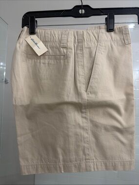 Eddie Bauer Beige Cotton Pencil Skirt